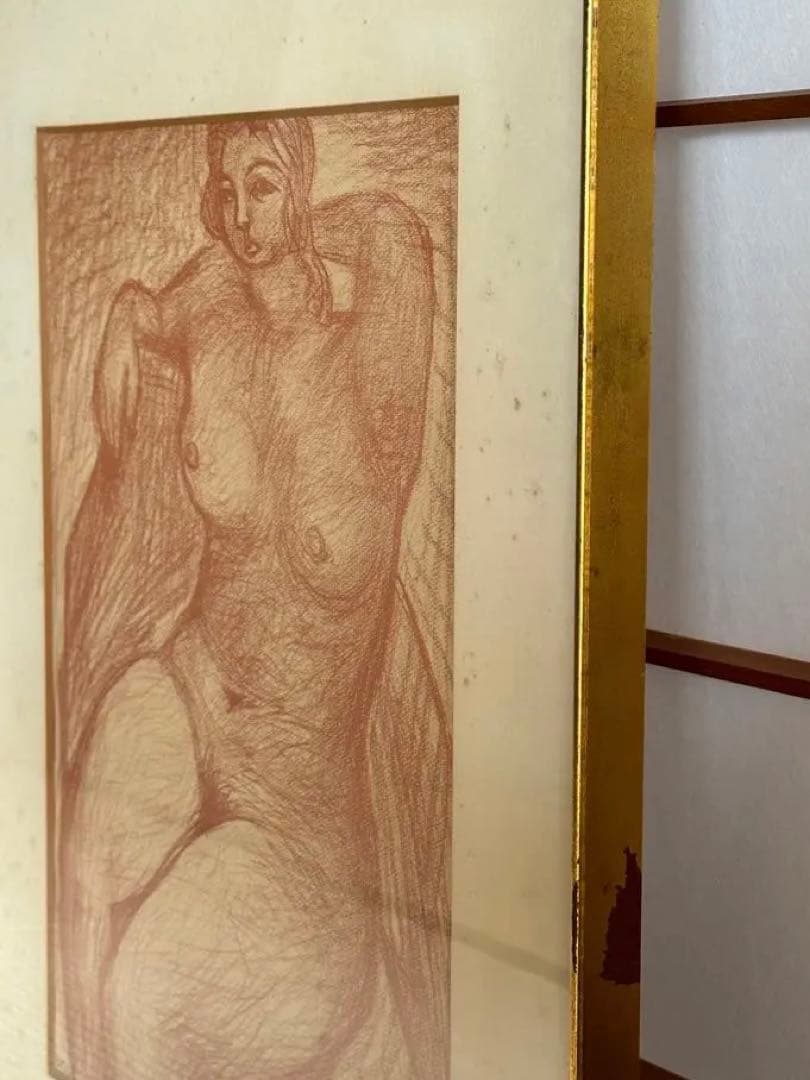 ⭐️【林武】裸婦　限定品　石版画集　45/95 【額付き】