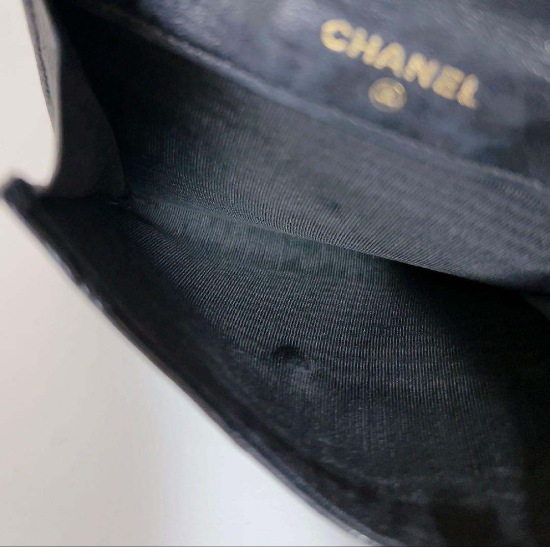 シャネル　CHANEL 折り財布　ブラック　黒　ココマーク