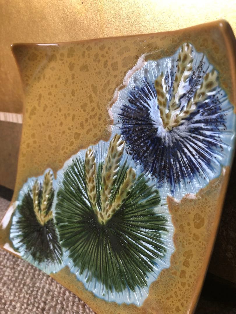 九谷焼 飾皿 三代 浅蔵五十吉 氏作 共箱入