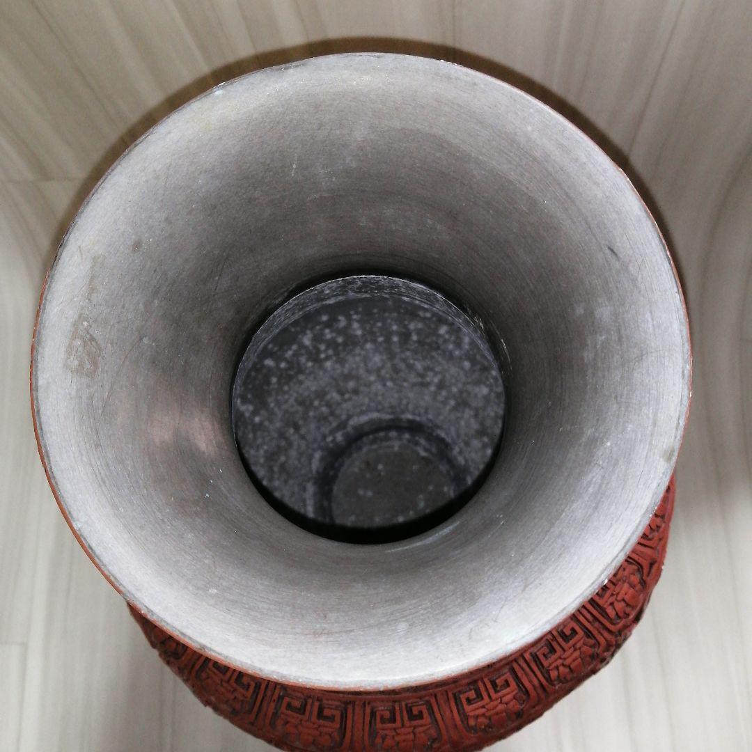 中国の花瓶　中国の堆朱　美術品　工芸品　置物　年代物　骨董品 古美術 当時物