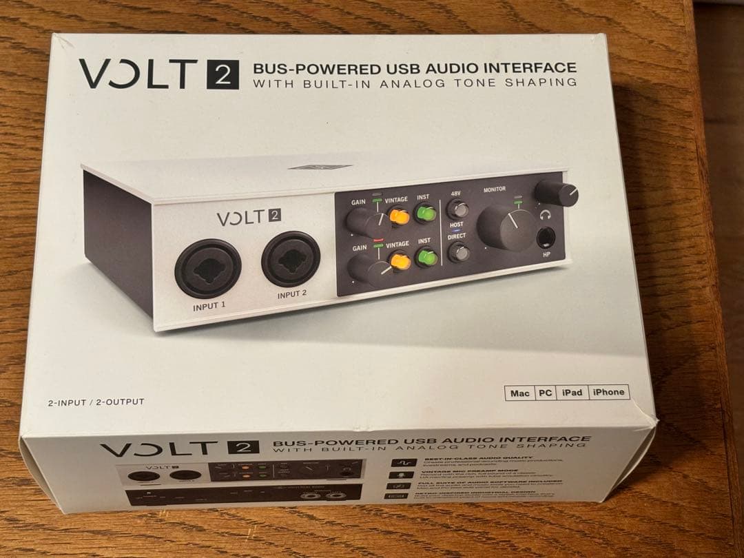 極美品Universal Audio Volt 2 オーディオインターフェース