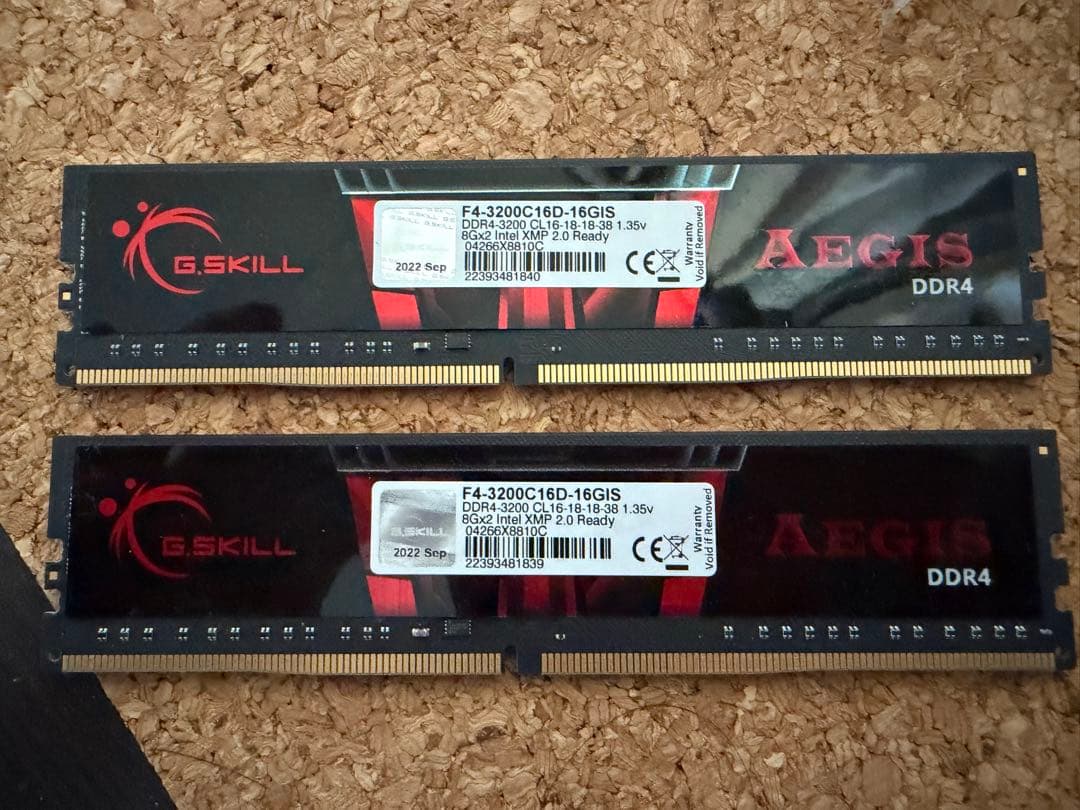 G.SKILL Aegis DDR4 16GB(8GB×2) 3200