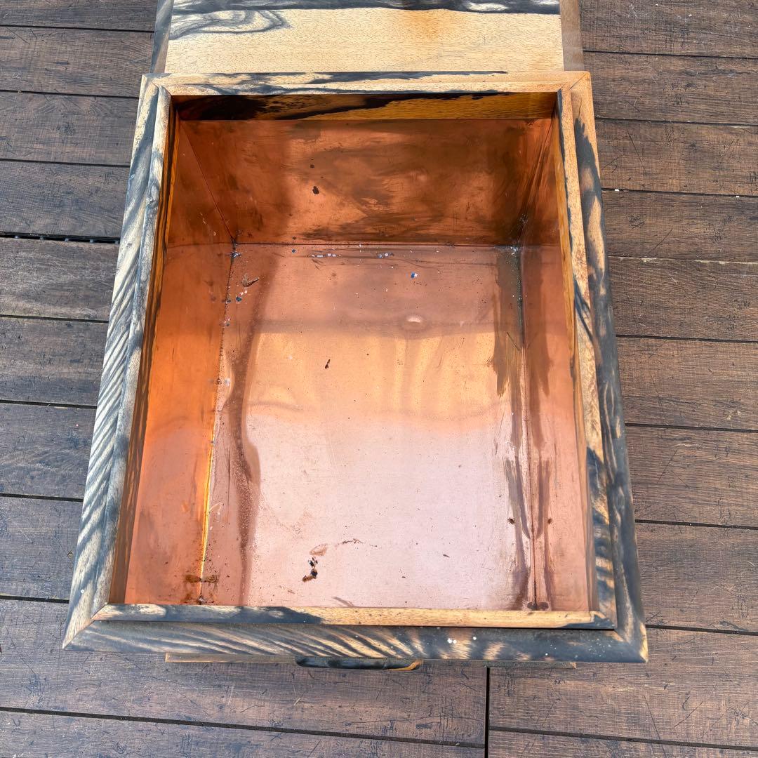 昭和レトロ 木製 長火鉢 3杯 引き出し収納付き 火鉢 囲炉裏 古家具 古道具