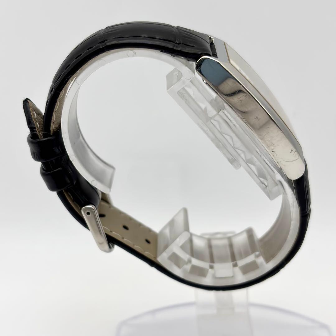 稼働✨Dunhill デイト スクエア シルバー メンズ 腕時計 新品ベルト