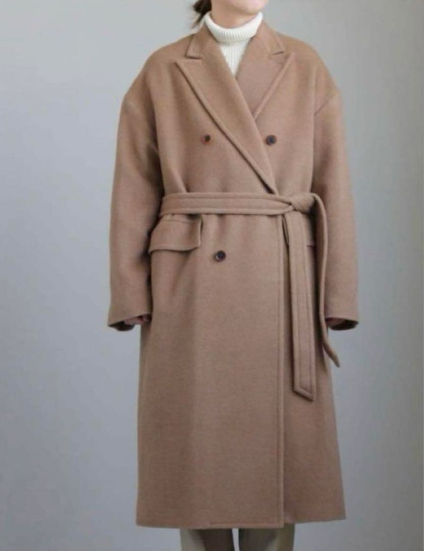 AURAALEE ベビーカシミアダブルブレストコート