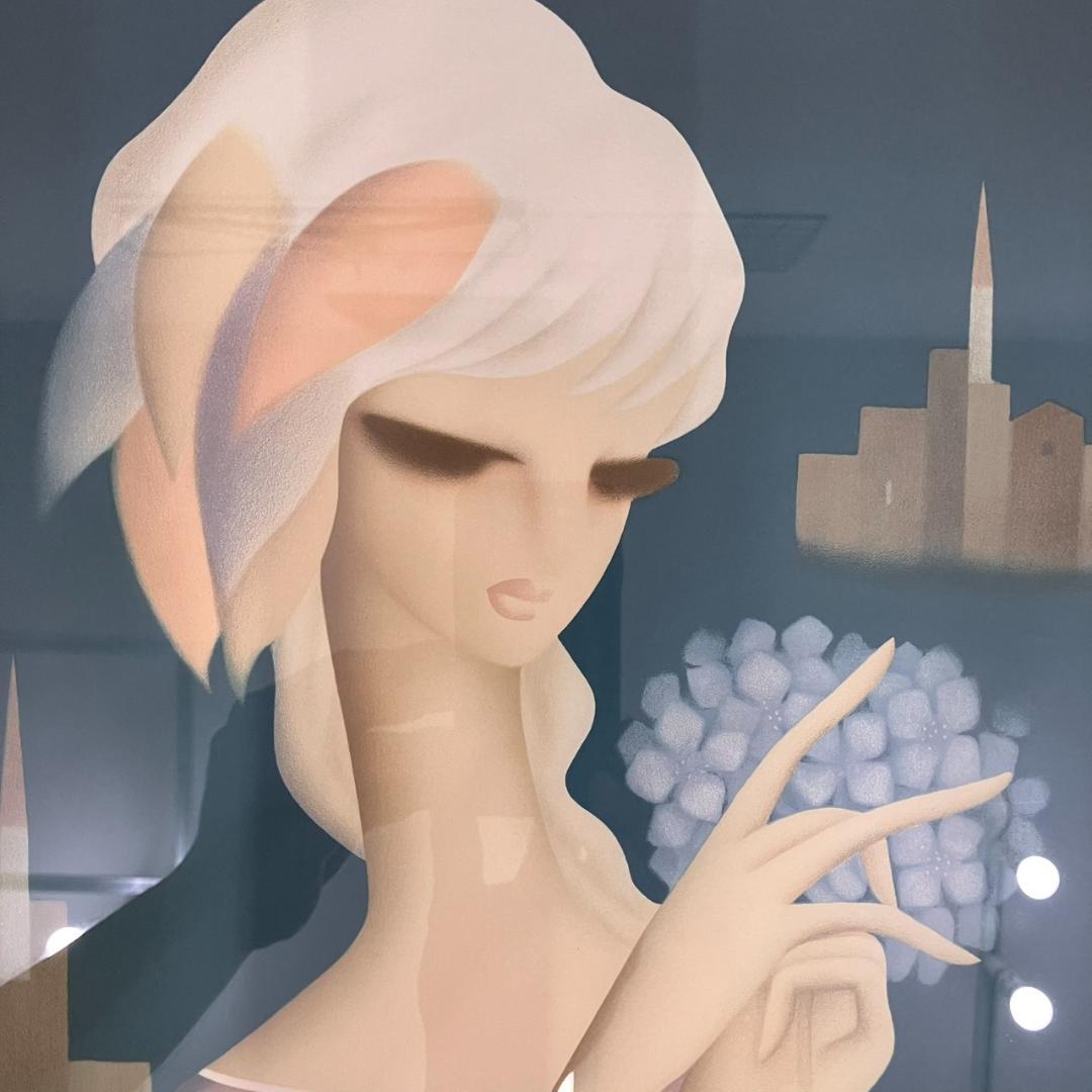 東郷青児　シルクスクリーン 紫陽花　179/200