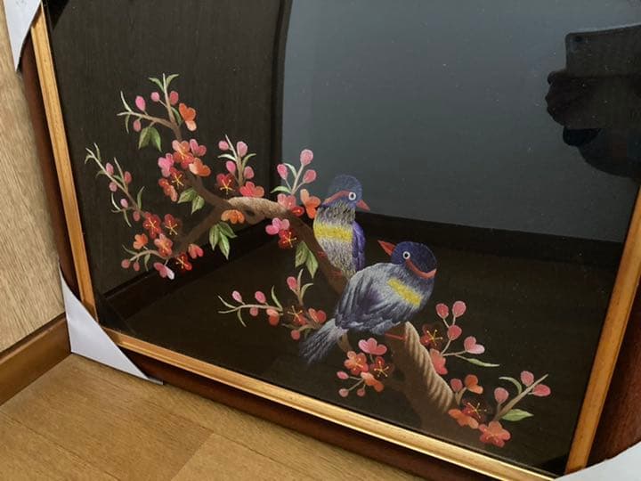 刺繍の絵、半額で