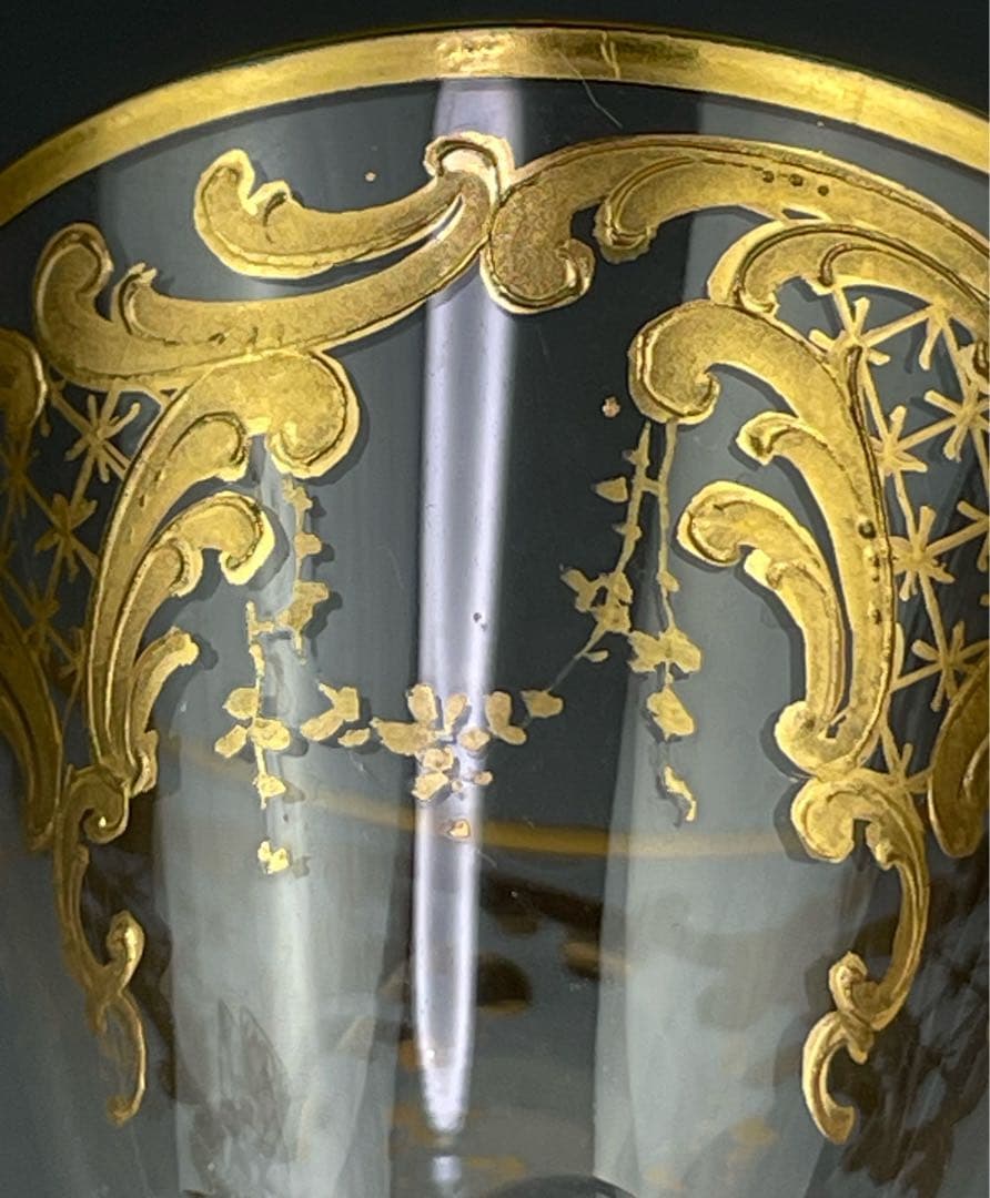 【美品】モーゼル 金彩 ショットグラス リキュール ２客セット スプレンティッド