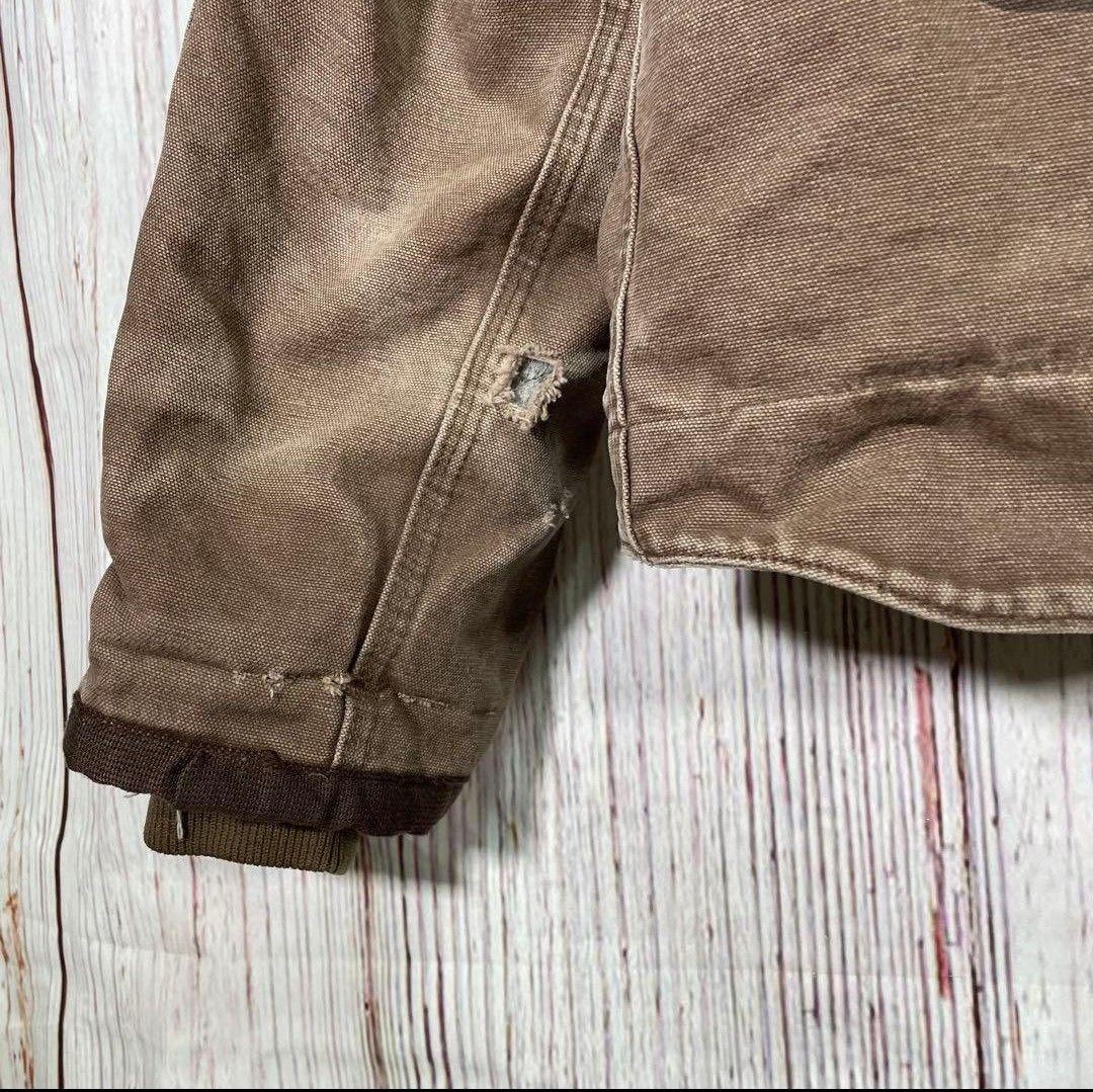 【メキシコ製】カーハート　ブルゾン　アクティブジャケット　ダック　茶　ロゴ