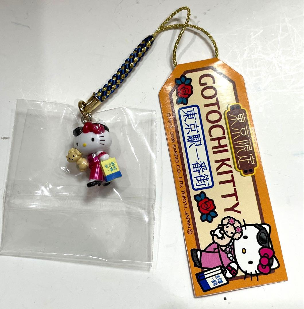 へ*可様 ハローキティ 根付 ストラップ　東京一番街