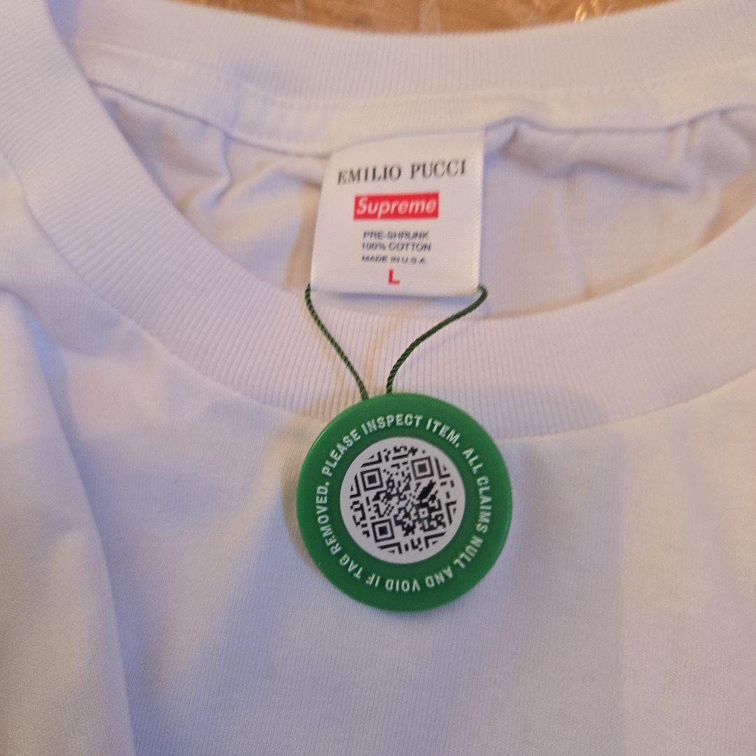 Supreme エミリオプッチ ロゴ Tシャツ ホワイト sizeL