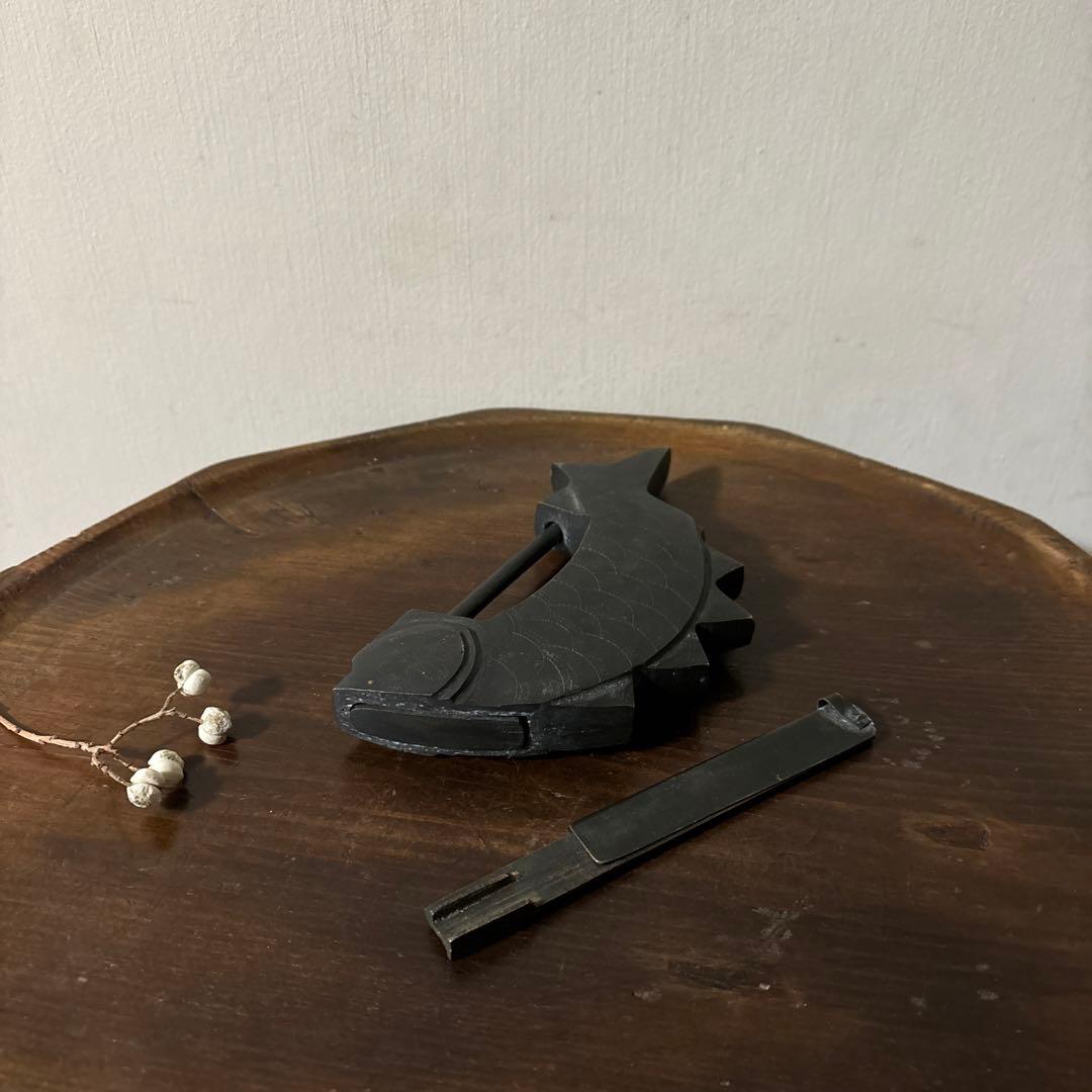 李朝　朝鮮王朝　魚型錠前　鍵　アンティーク　古道具　骨董　古美術　韓国骨董　清朝