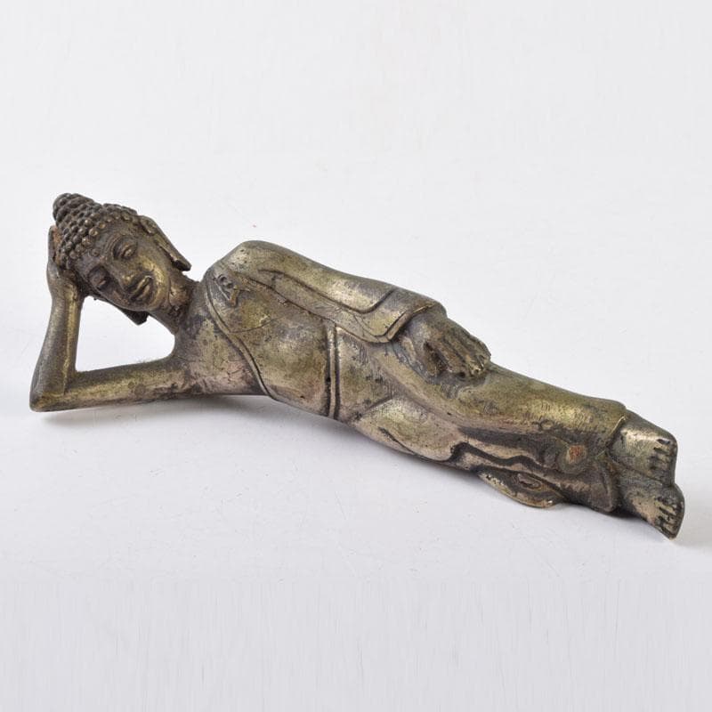 仏教美術　古銅　涅槃像　寝釈迦像　仏像　置物　N　8702