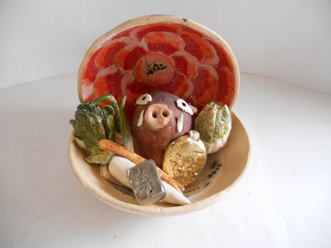 干支置物 亥 亥年 2019 新進気鋭 の 陶芸作家 前田晶子 作
