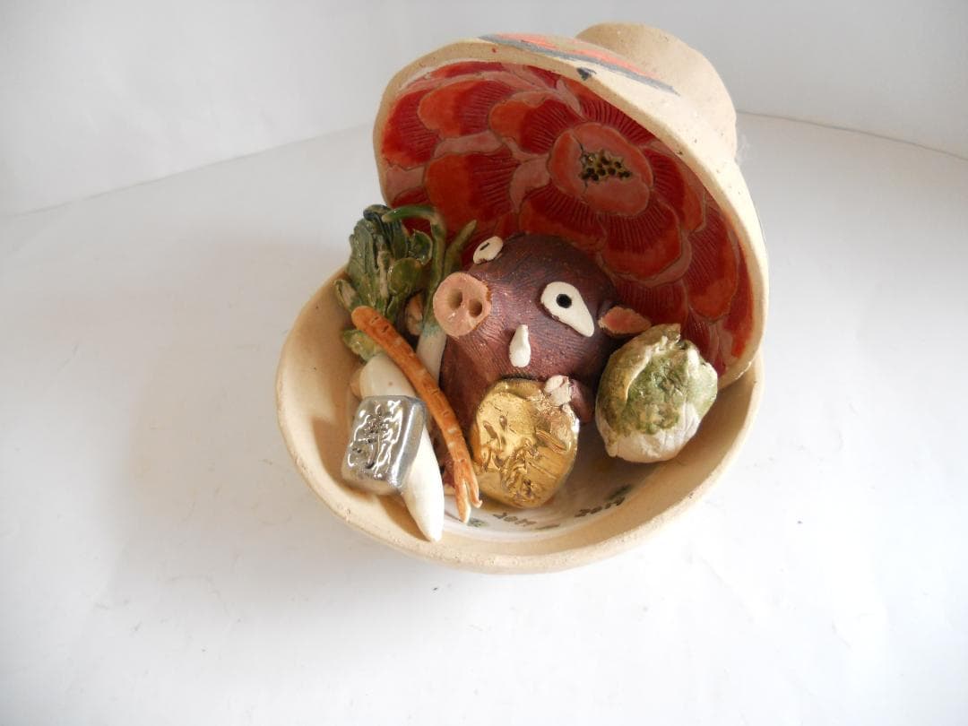 干支置物 亥 亥年 2019 新進気鋭 の 陶芸作家 前田晶子 作