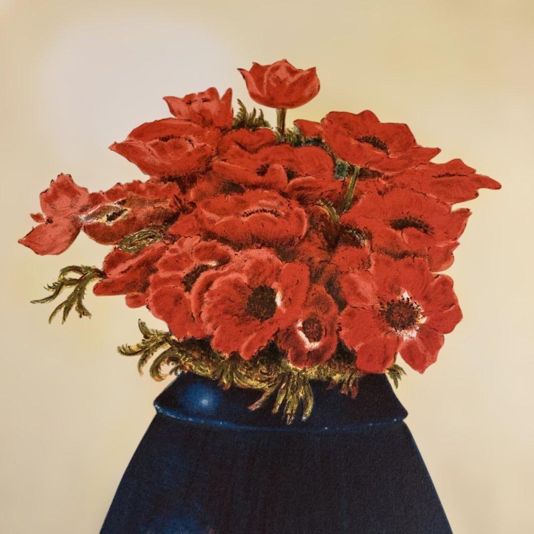 アヴィ　ファイラー　リトグラフ　赤い花　50枚