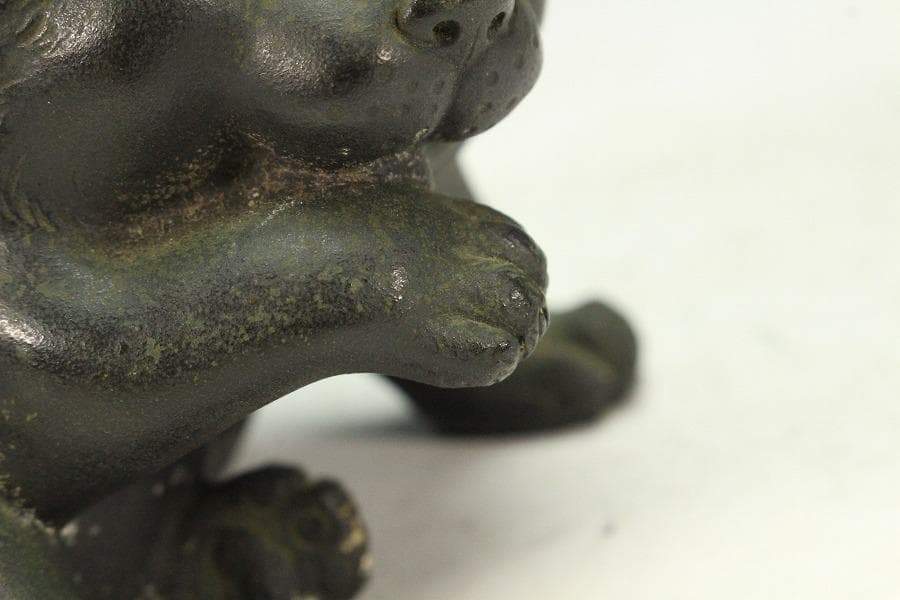 古銅 小狗 置物(K-A814)