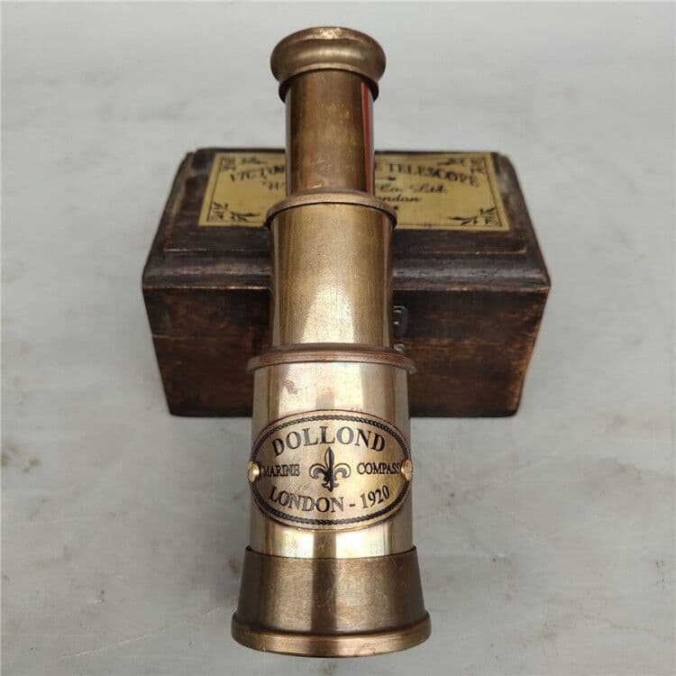 古玩古雑芸品銅伸縮式単筒望メガネ