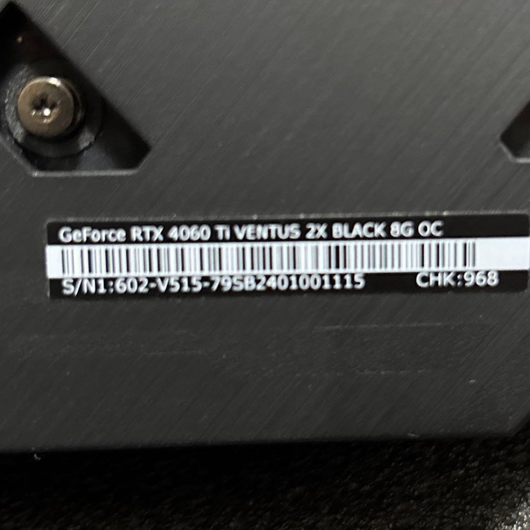 グラフィックボード・グラボ・ビデオカード MSI GEFORCE RTX 4060 Ti VENTUS2X