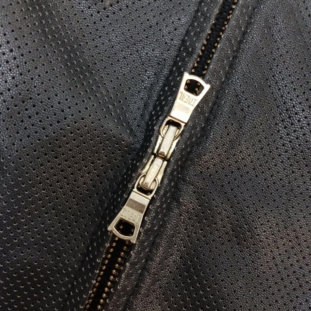 ✨美品✨希少デザイン✨ビームス　パンチング　シングルライダース　ブラック　M