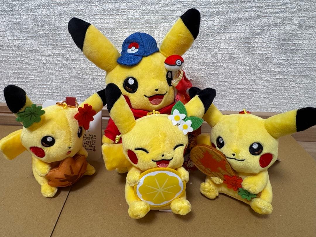 ポケモンセンターヒロシマ ぬいぐるみとマスコット5点セット　ピカチュウ