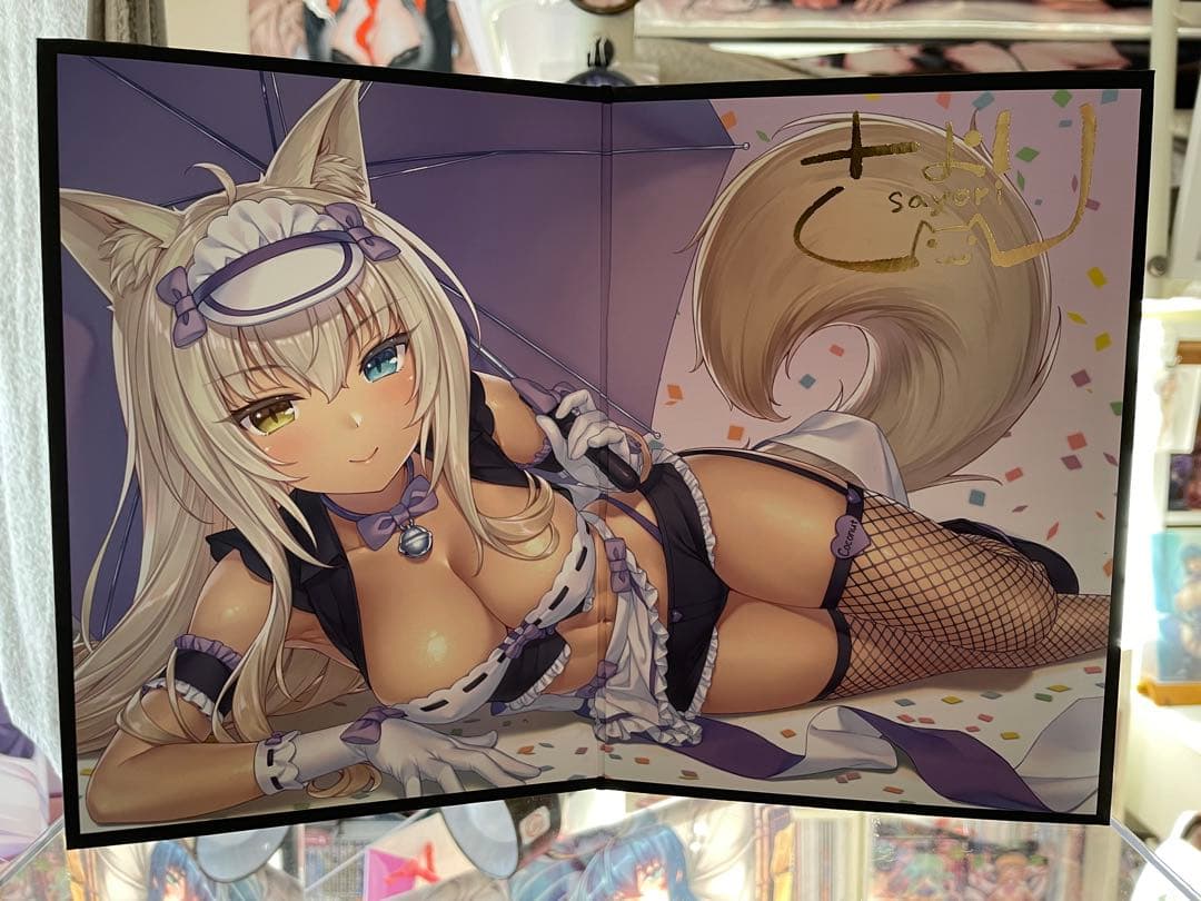 ネコぱら　ココナツ　屏風　色紙