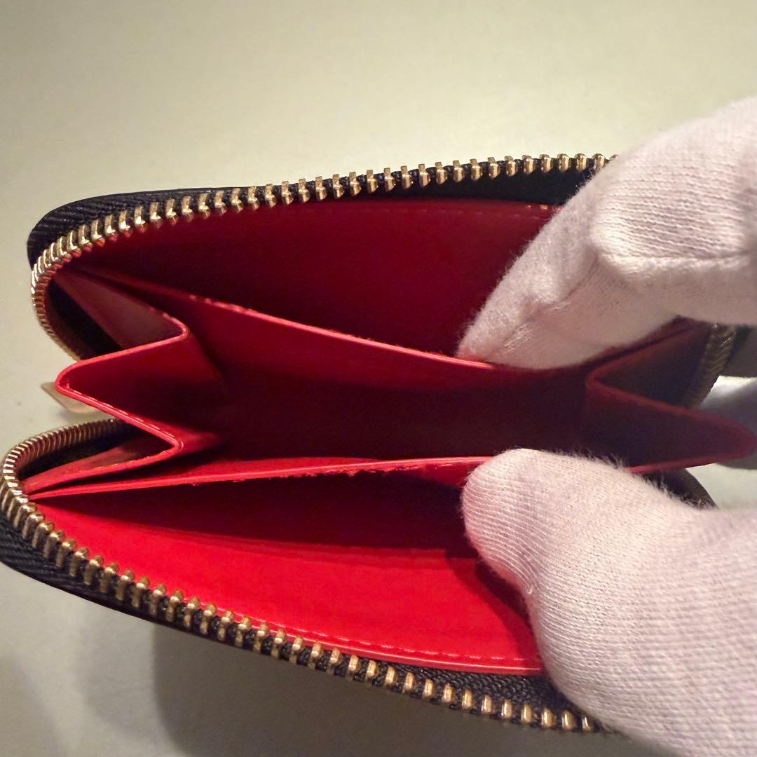 クリスチャンルブタン ケース 小銭入れ カード2枚 黒/赤