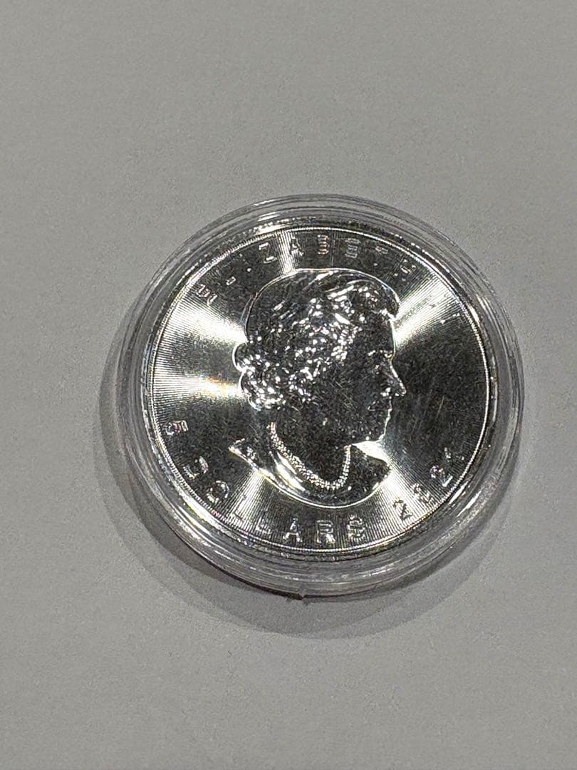 【ケース付】2021年（未使用）カナダ 「メイプルリーフ」純銀 銀貨 1オンス