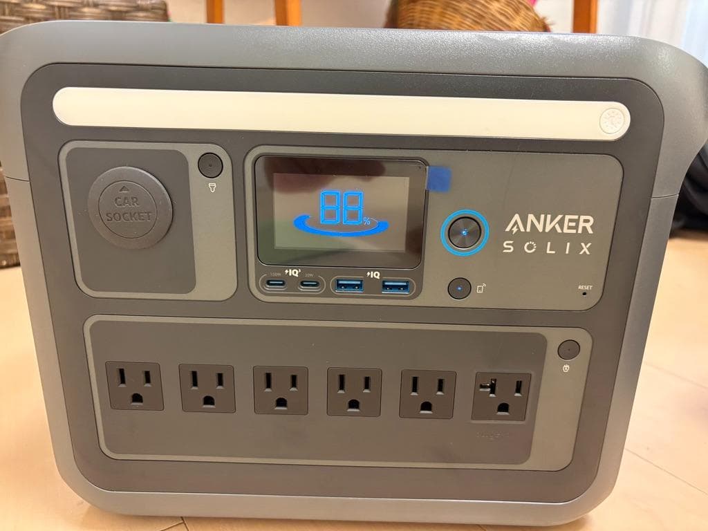 （未使用）Anker アンカーSolix C1000[純正] +耐水ケース付き
