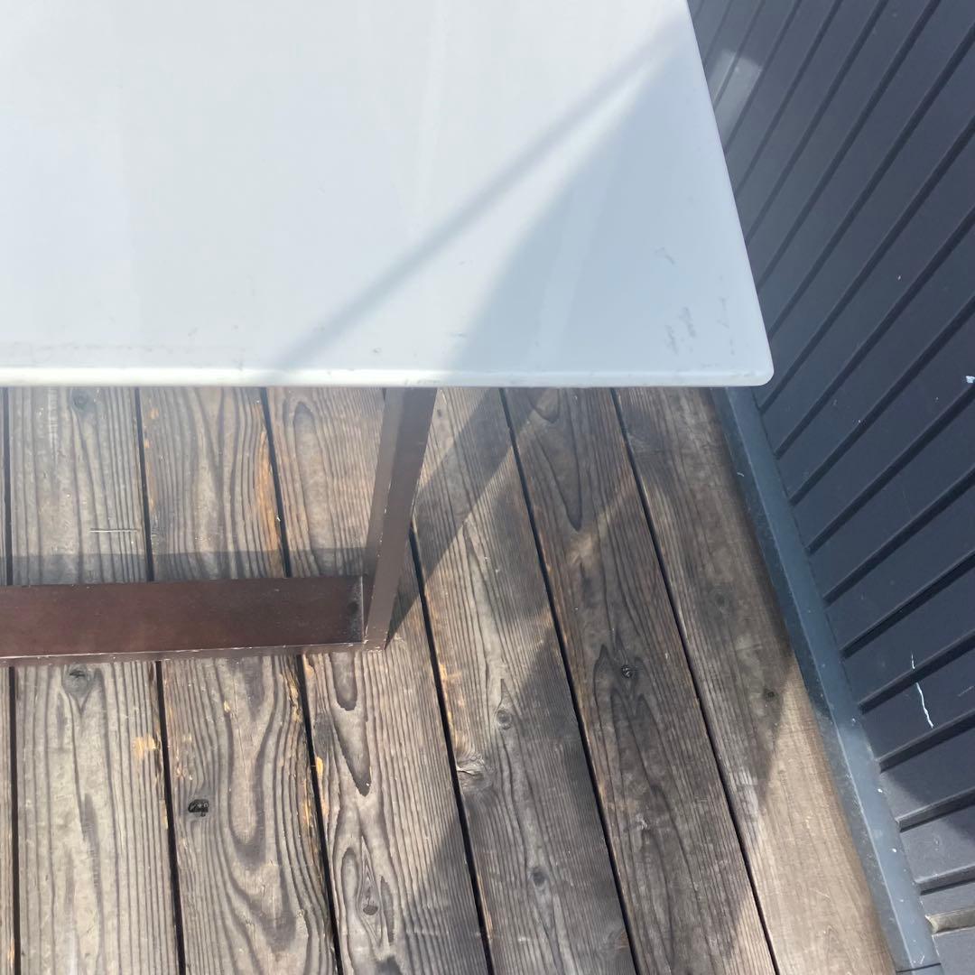 北欧レトロ ニトリ オープンシェルフ付きバタフライテーブル ダイニングテーブル