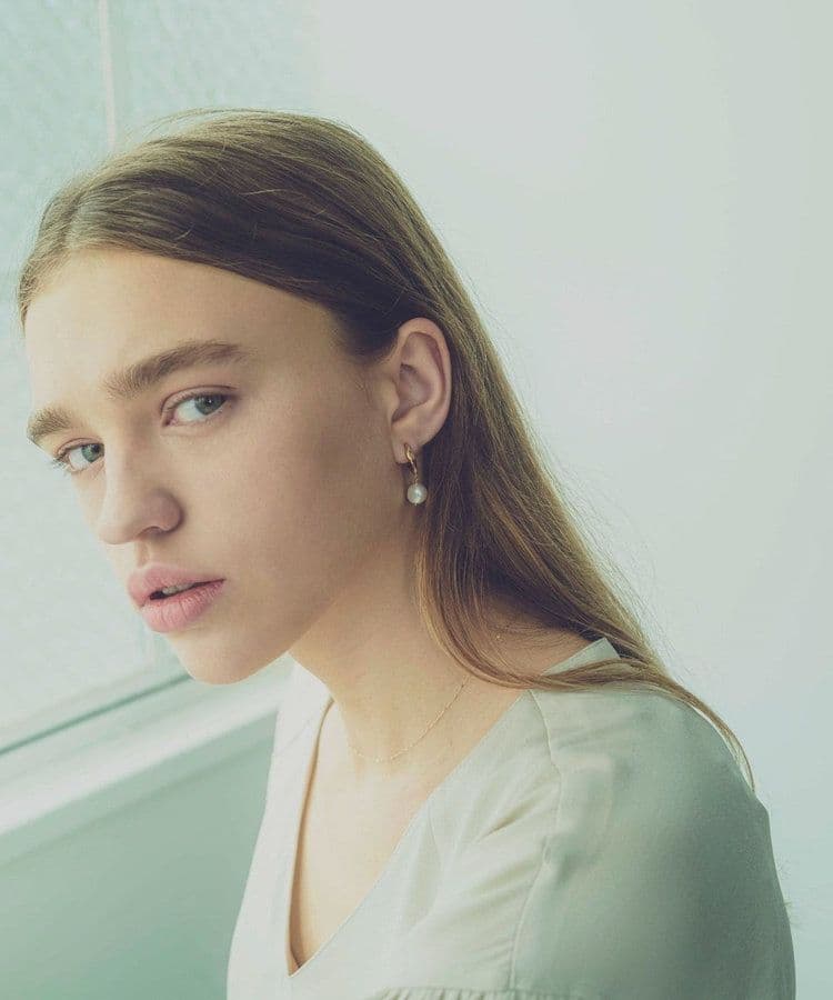 eteパールフープピアス