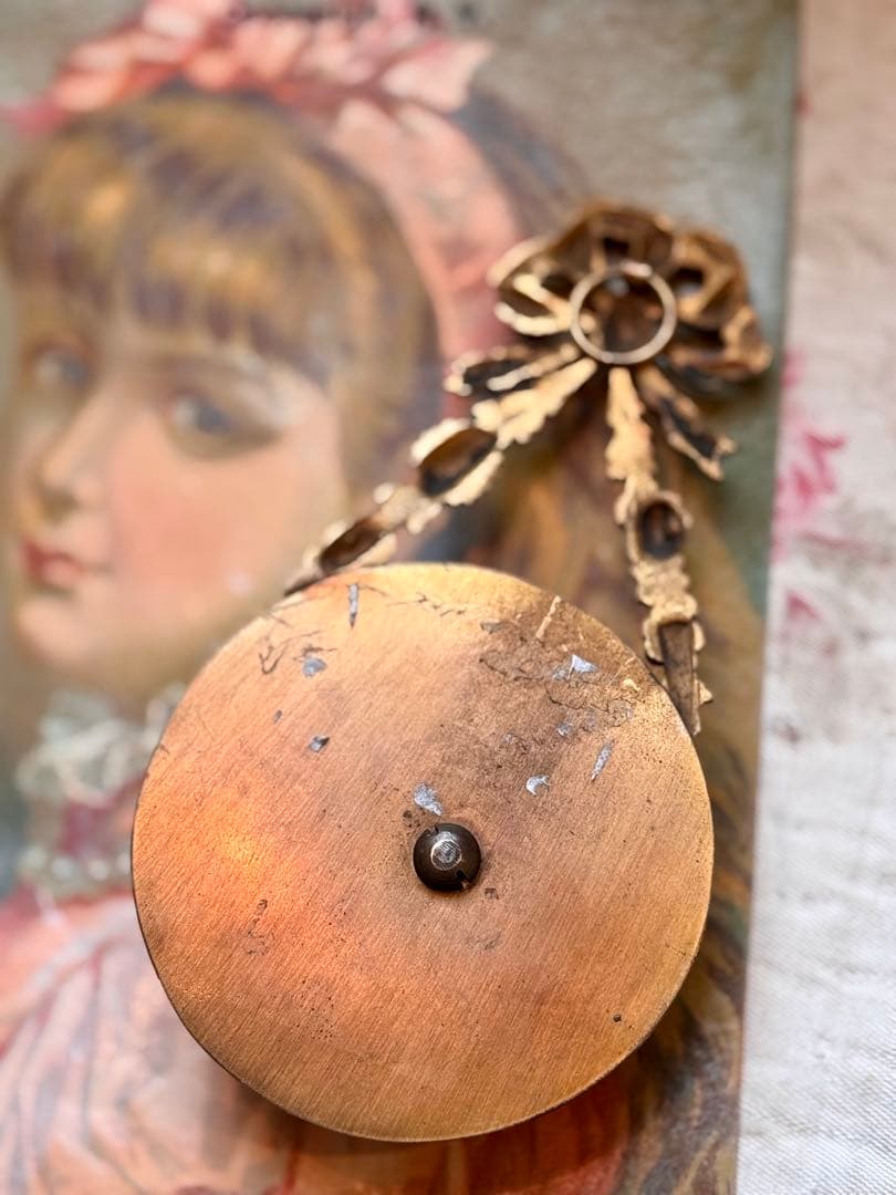 フランス　アンティーク　＊鳥のモチーフ&リボンフレーム＊　飾り　大理石