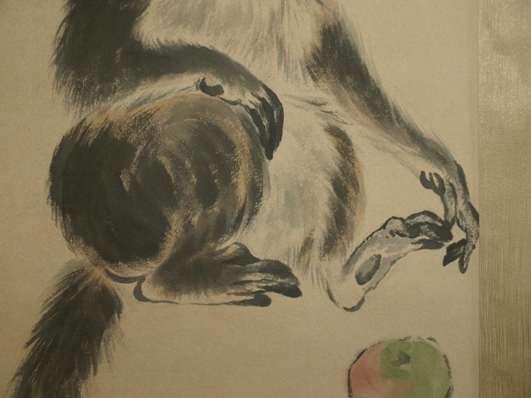 骨董市仕入れ品 山水図　掛け軸　肉筆水彩絵　骨董品 BD191A10-3