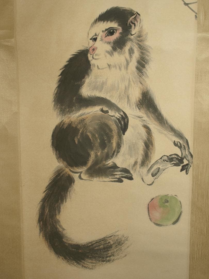 骨董市仕入れ品 山水図　掛け軸　肉筆水彩絵　骨董品 BD191A10-3