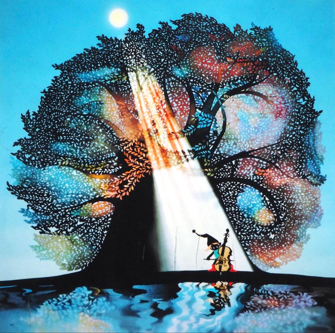 真作■藤城清治 四季のメルヘン 秋 月光の響■版画 絵画 レフグラフ