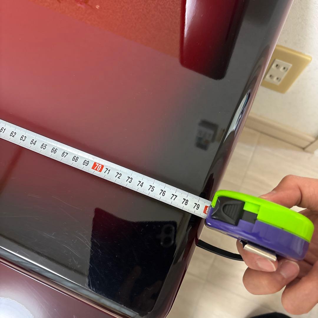 赤い花柄木製雛人形飾り台 花柄屏風2枚付き