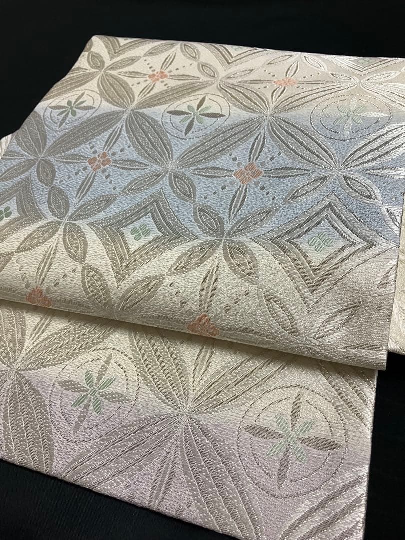 お仕立て上がり名古屋帯　新品未使用品　正絹　西陣織　No.345