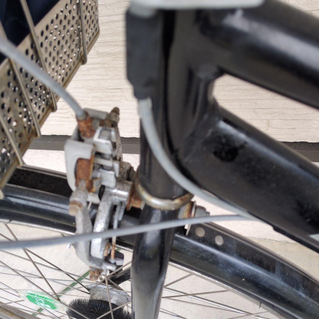 シティサイクル ブラック 前カゴ・リアキャリア付き