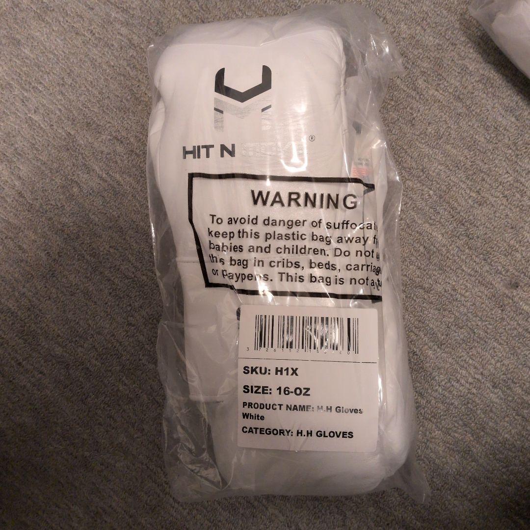 新品 hit n move 馬毛グローブ 白 16オンス