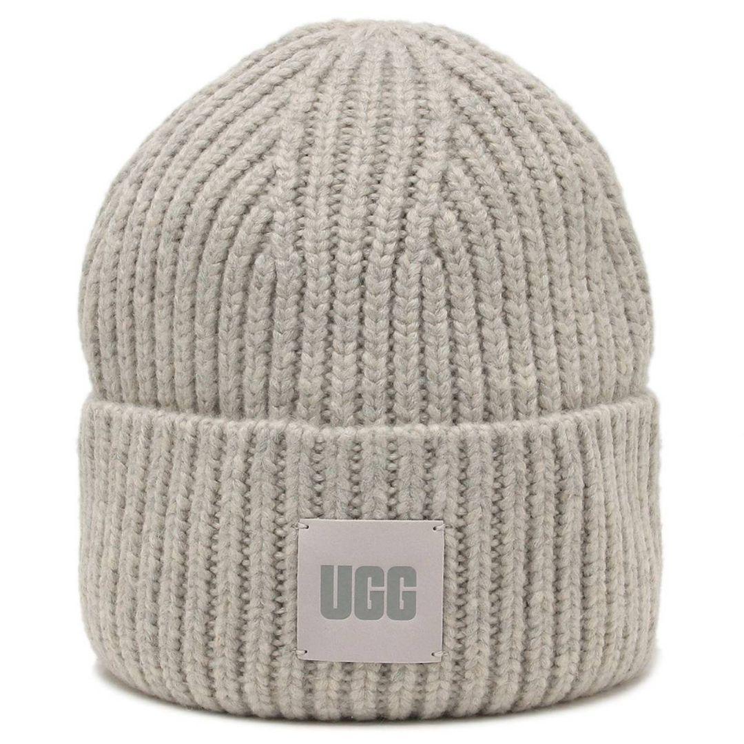 うさ→新品タグ付き！UGG ビーニー ニット帽／ライトグレー