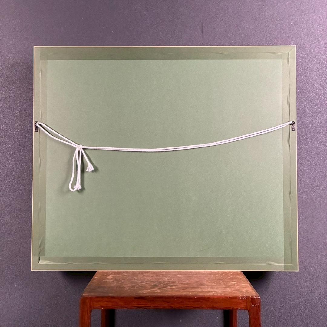 美品 上村淳之「待春」リトグラフ 直筆サイン・印章有 額縁入 上村松園 花鳥