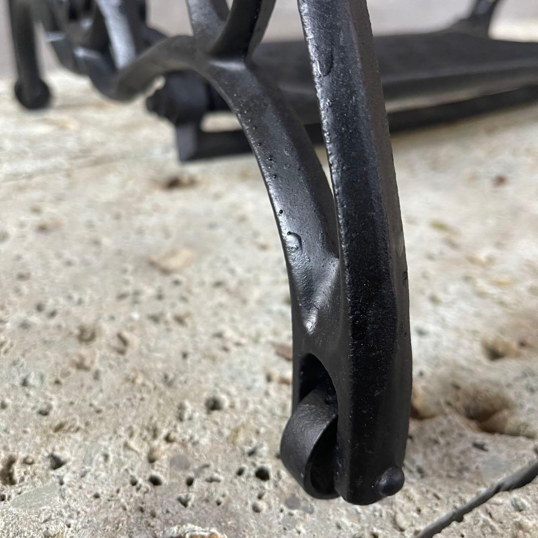 アンティークミシン脚テーブル　【MITSUI】 足踏みミシン　網目　レトロ雑貨