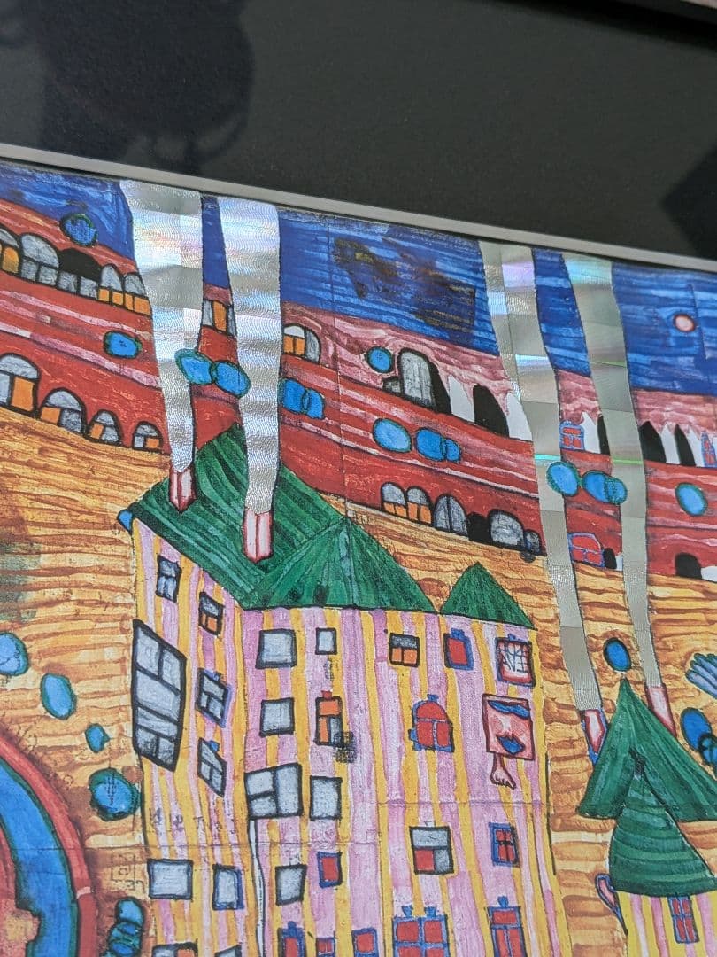 フンデルトヴァッサー　ポスター額付自宅保管