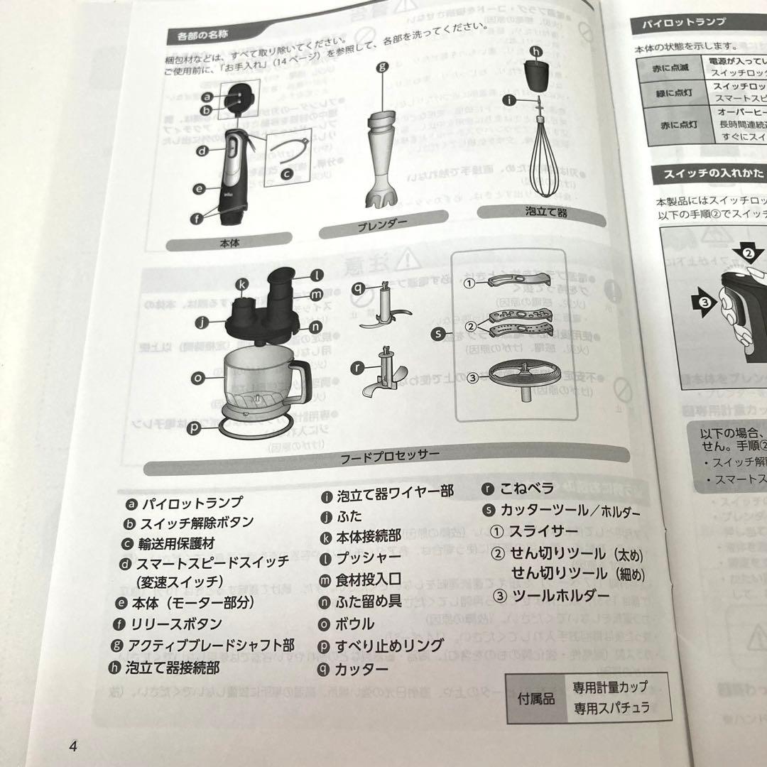4458-Q BRAUN MultiQuick9 ハンドブレンダー 未使用