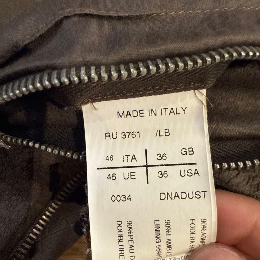 Rick owens RU3761グレー　レザージャケット シングルライダース