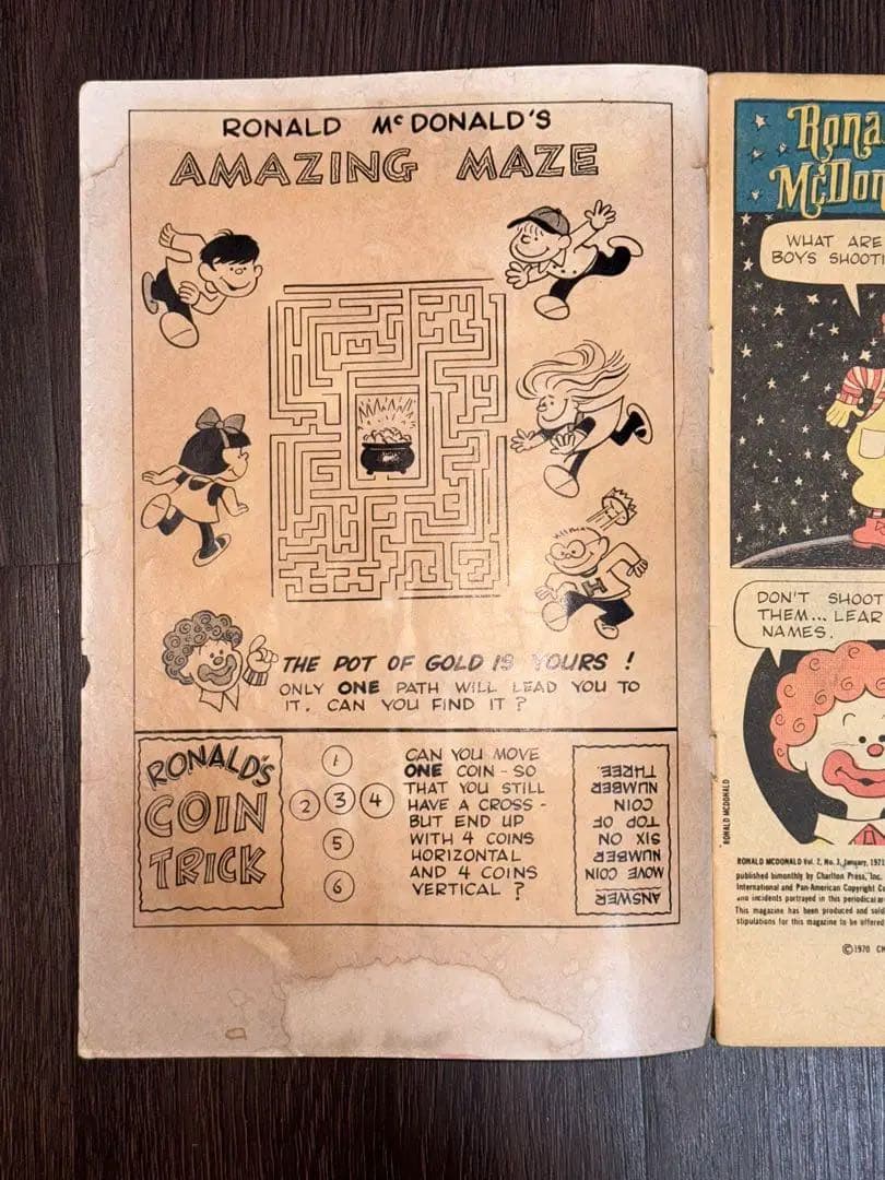 1970 ロナルド マクドナルド ヴィンテージ コミック 本 アメコミ レア 2