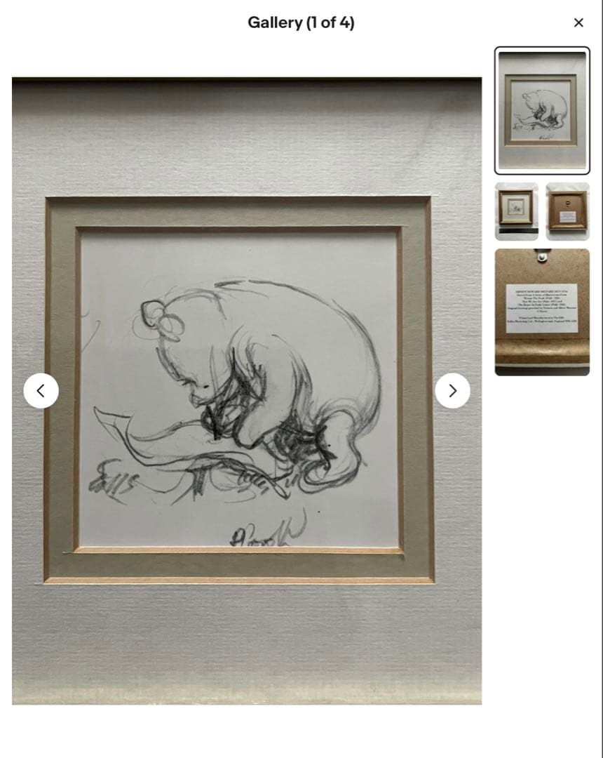 『クマのプーさん』絵本挿し絵の複製画 ★ イギリス額装品