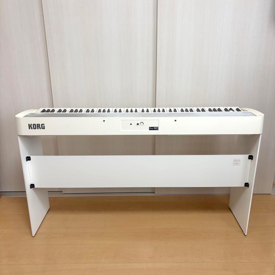 【完全動作品】KORG デジタルピアノ B1 ホワイト 88鍵盤 スタンド付き