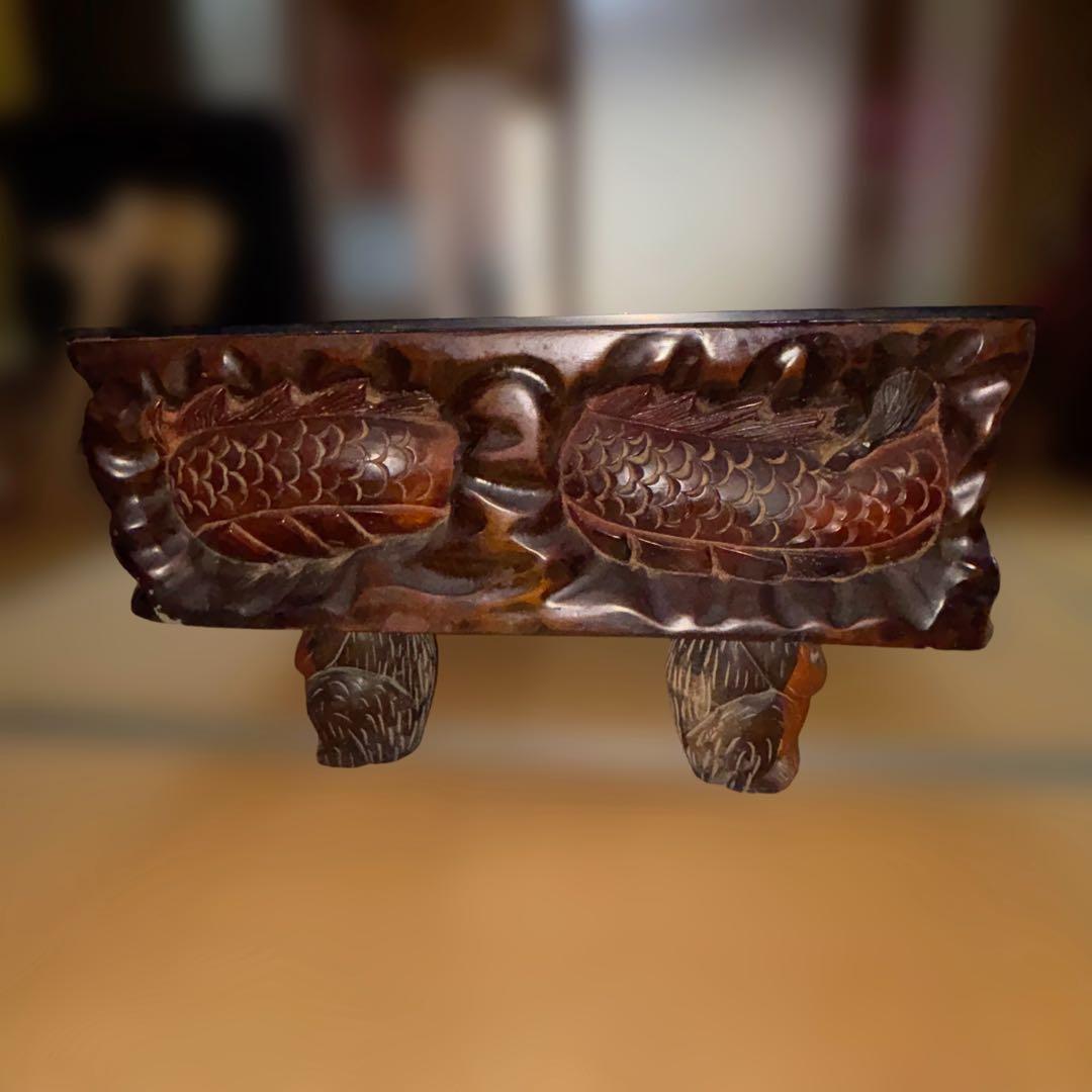 中国美術　木彫　彫刻　座卓　一枚板　テーブル