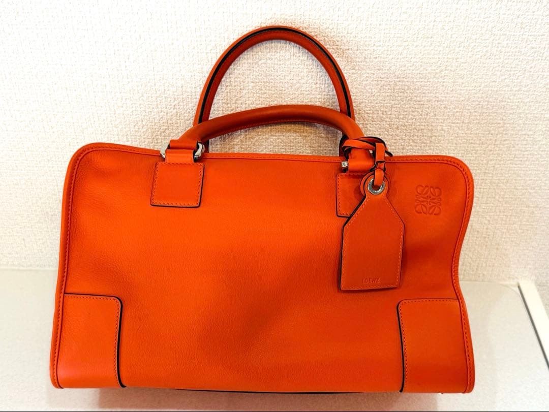 LOEWE アマソナ36 オレンジ　レザーハンドバッグ